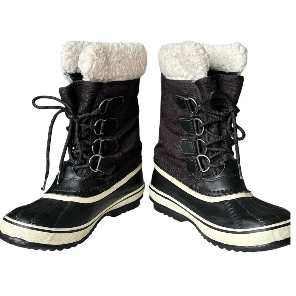 SOREL Winter Carnival Waterproof Boots - Black/Quarry | Size 6 - Picture 9 of 14